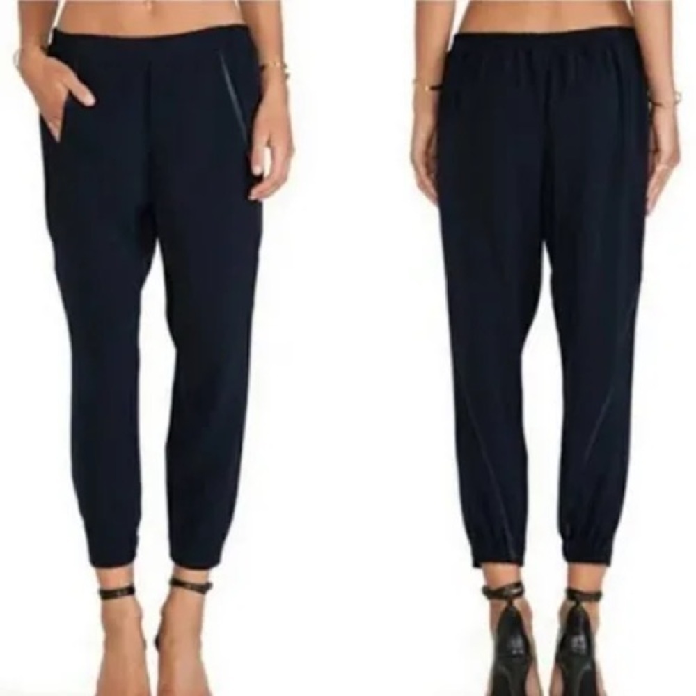 Vince Side Satin Trim Jogger Size Small Color is Grayish Greenish EUC!